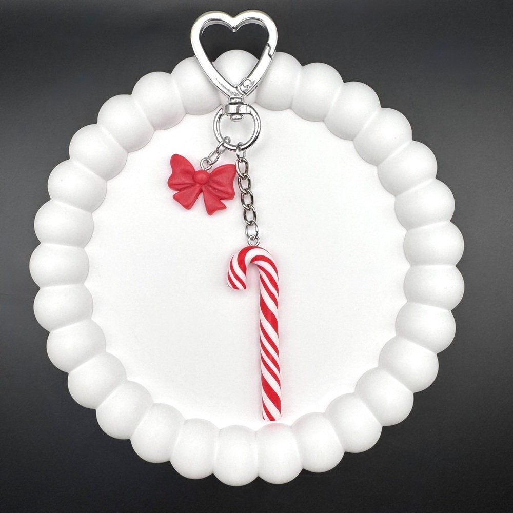 Holiday Candy Cane Bag Charm